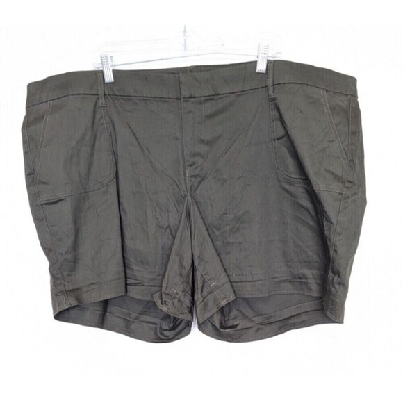 TORRID Chino Shorts Womens Plus Size 26 Army Green Comfort Stretch Casual Camp - Picture 1 of 11